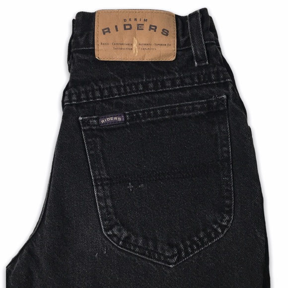 SOLD! Vintage Riders High Rise Jeans Black 22” Waist - Picture 7 of 16